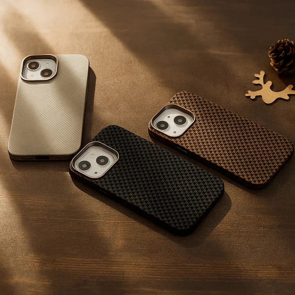 Carbon Weave &amp; Houndstooth Pattern iPhone Case