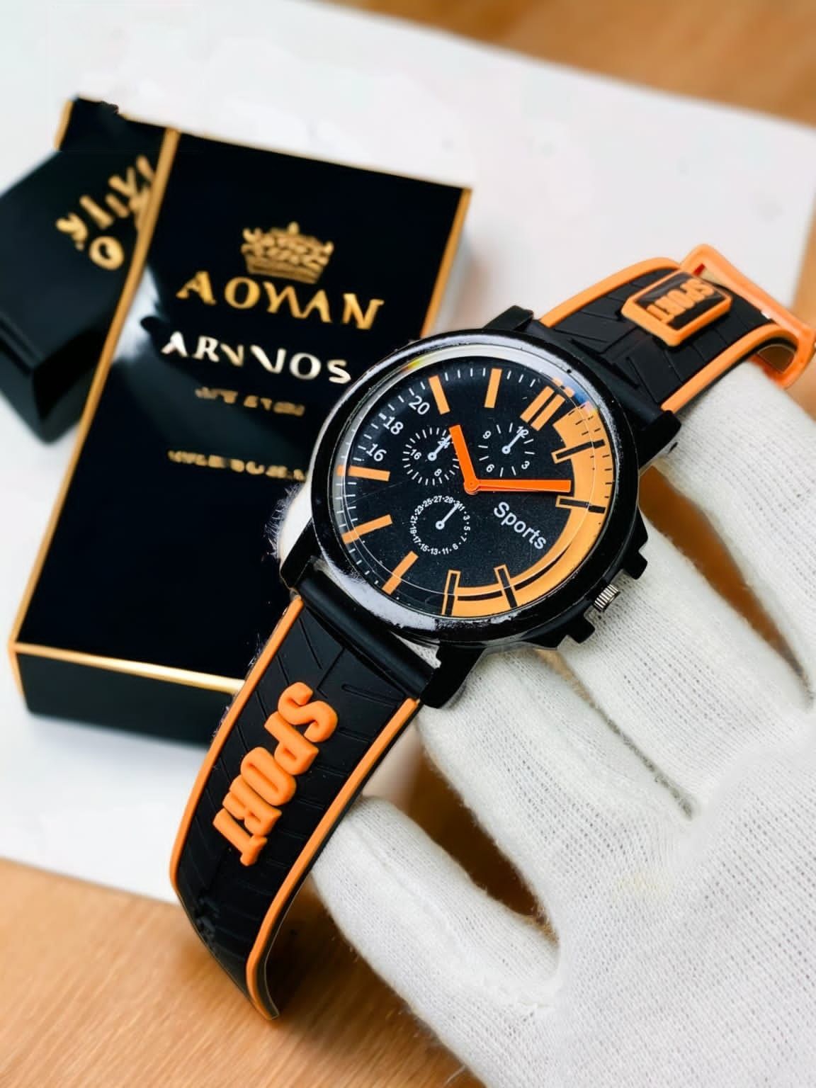 Stylish Sports Analog Rubber Strap Watch For Boys Men&
